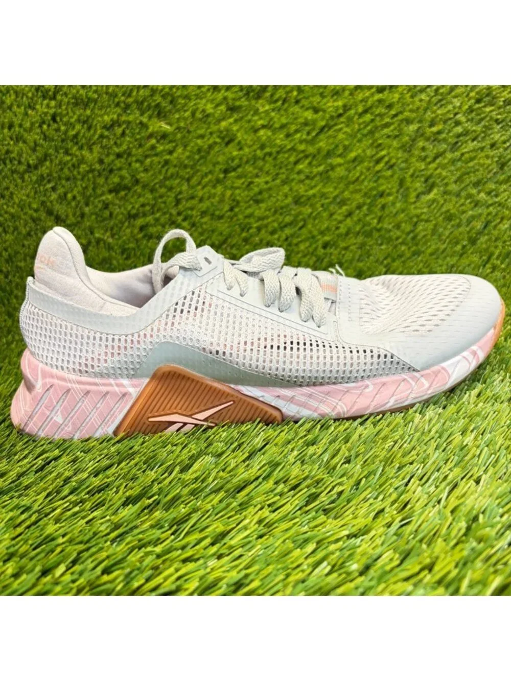 Reebok Flashfilm Galaxy 5 Women Size 9 Gray Pink Athletic Running Shoes Sneakers